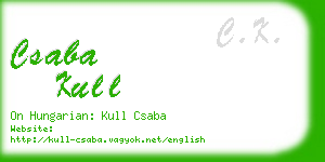 csaba kull business card
